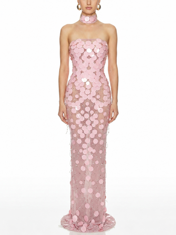 Rosewater Sequin Gown