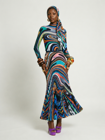 Vibrant Folded Gradient Two-Piece Set