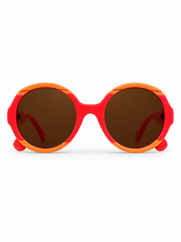 Dynamic Green Red Oversized Sunglasses