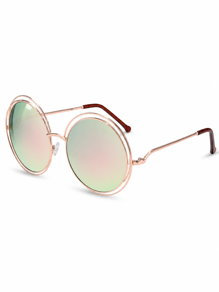 Radiant Golden Oversized Sunglasses