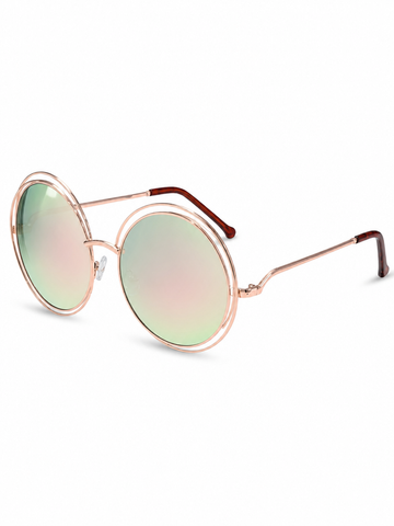 Radiant Golden Oversized Sunglasses
