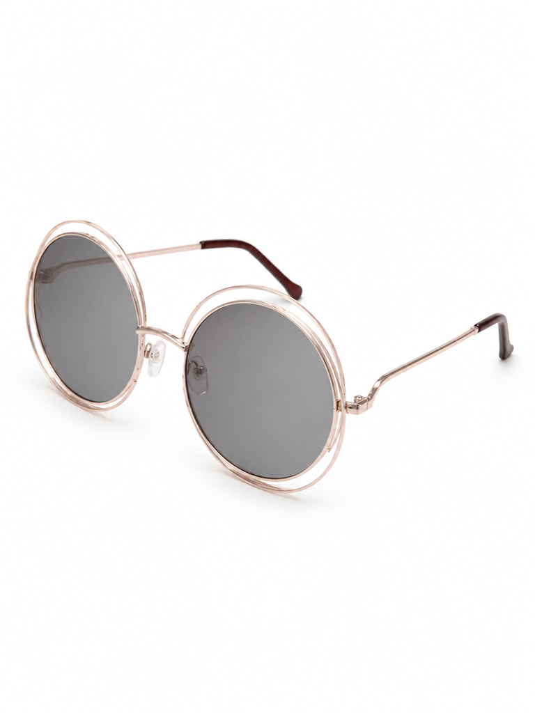 Radiant Golden Oversized Sunglasses