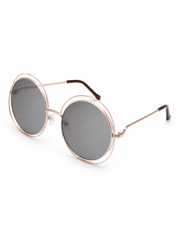 Radiant Golden Oversized Sunglasses