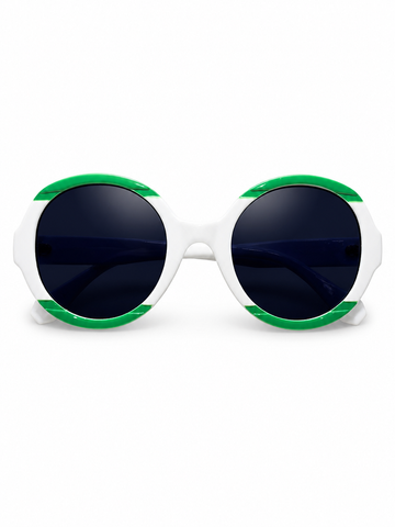 Dynamic Green Red Oversized Sunglasses
