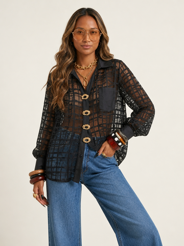Final Sale Plaid Blouse