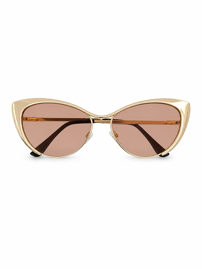 Radiant Gold Cat Eye Sunglasses