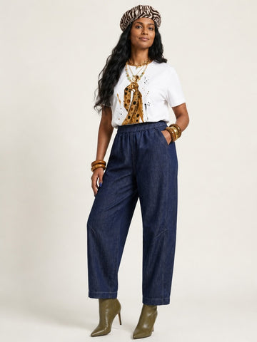 Grounded Wide Leg Denim Jeans