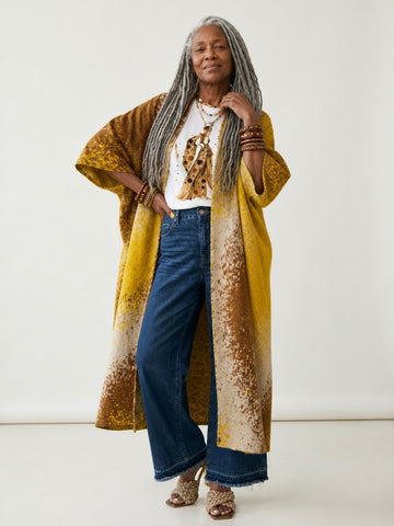 Free Spirit Knitted Distressed Kaftan