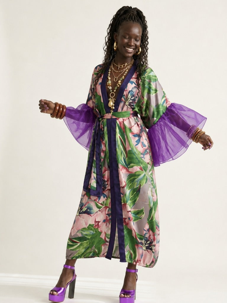 Vivacious Printed Boho Kaftan