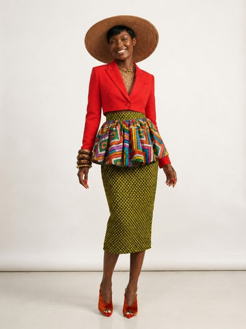 Divine Ankara Tulle A-Line Skirt
