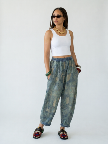 Wanderlust Printed Loose Harem Jeans