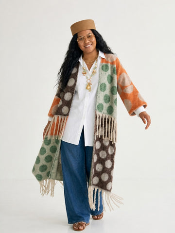 Wanderlust Tassel Geometric Cardigan