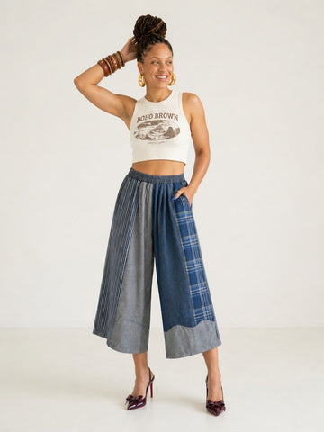 Maverick Patchwork Wide Leg Jeans