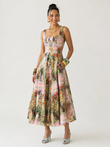 Wanderlust Floral Print Midi Dress
