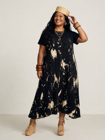 Wanderlust Abstract Floral Maxi Dress