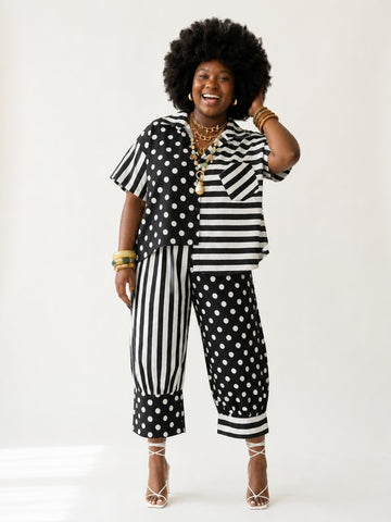 Audacious Printed Loose Two-Piece Set