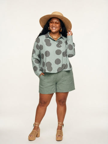 Audacious Polka Dot Oversized Blouse