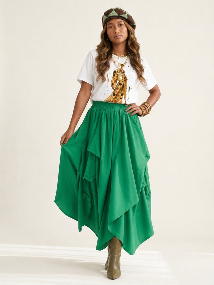 Free Spirit Pleated A-Line Skirt