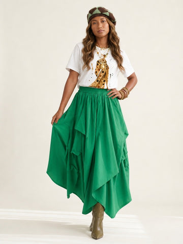Free Spirit Pleated A-Line Skirt