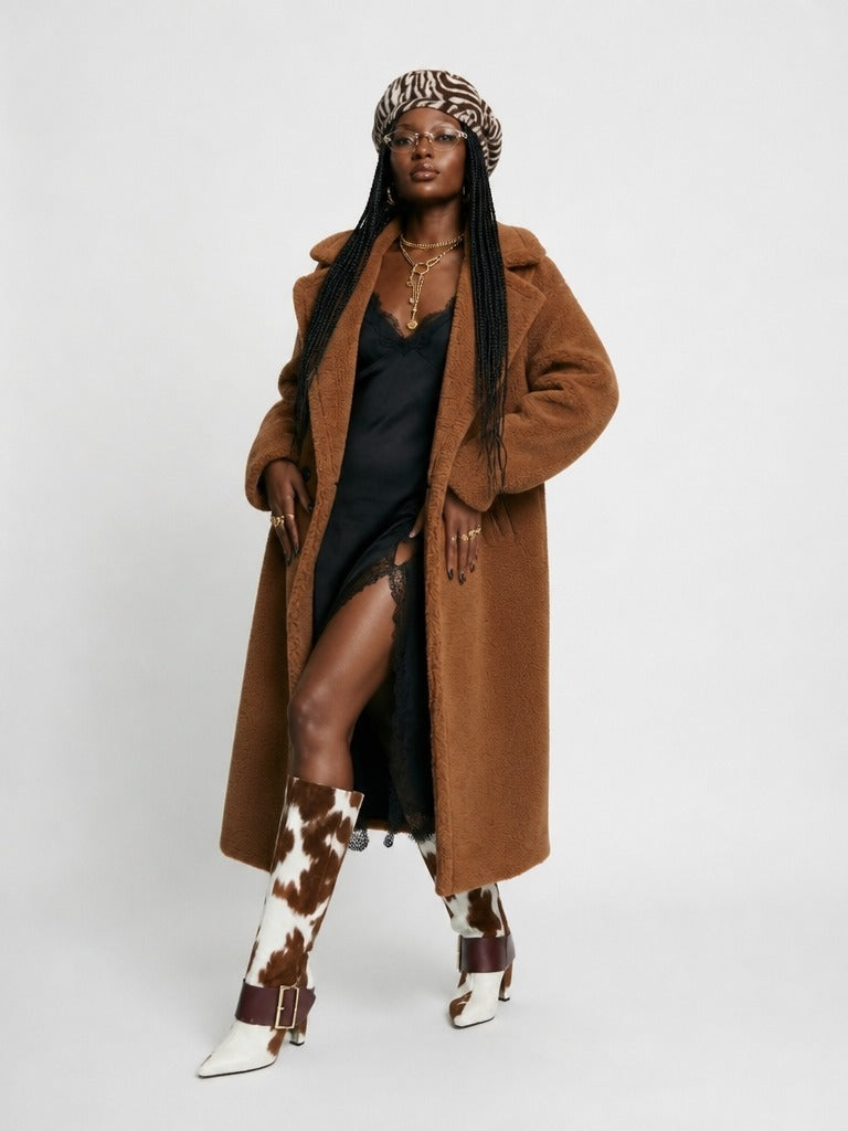 Grounded Oversized Teddy Coat