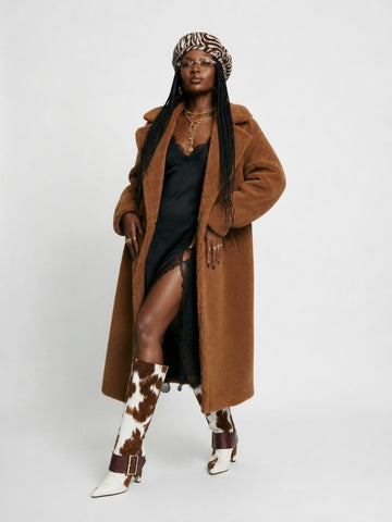 Grounded Oversized Teddy Coat