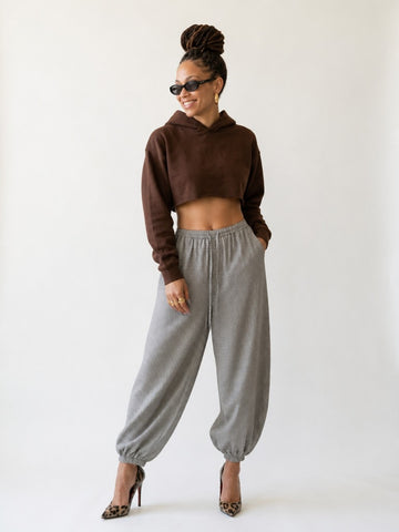 Grounded Gingham Wide Leg Pants