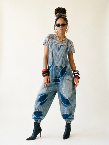 Unique Patchwork Denim Jumpsuit