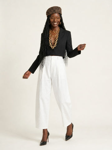 Grounded Pleated Harem Trousers