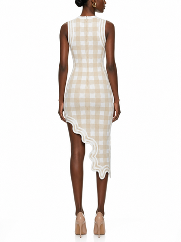 Sterling Plaid Asymmetrical Dress