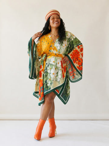 Free Spirit Floral Print Kimono