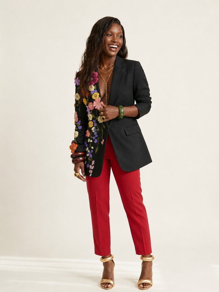 Final Sale Flower Blazer