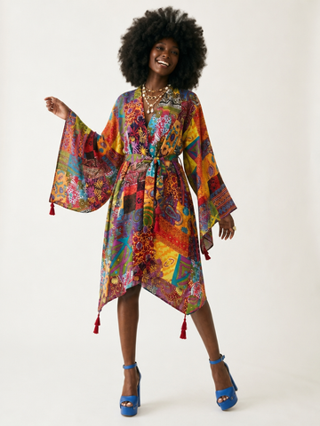 Wanderlust Bohemian Patchwork Kaftan