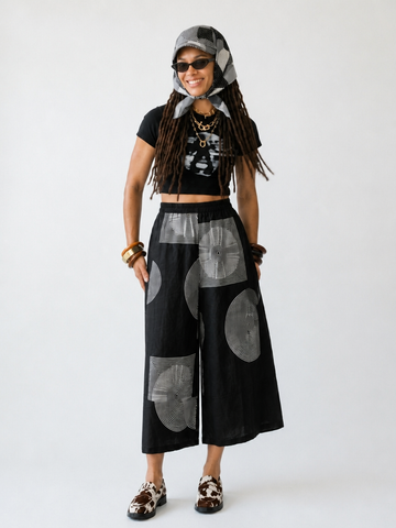 Unique Printed Wide Leg Pants