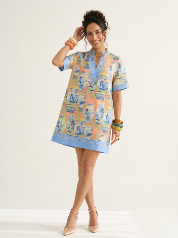Vibrant Abstract Print Mini Dress