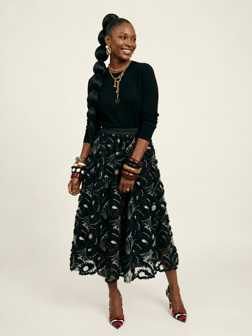 Sovereign Pleated Boho Maxi Skirt
