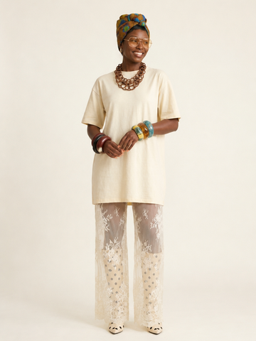 Ethereal Lace Patchwork Maxi Dress