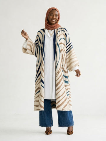 Wild Heart Geometric Print Kimono