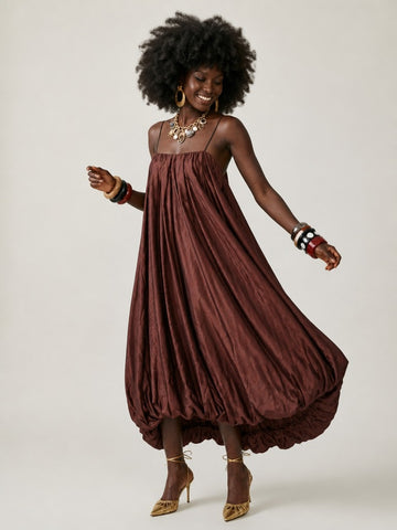 Divine Oversized Pleated Maxi Dress