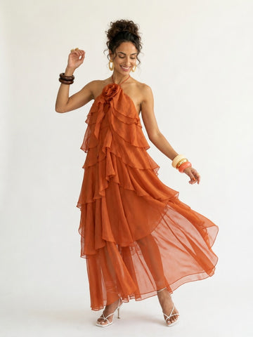 Wanderlust Ruffled Tiered Maxi Dress