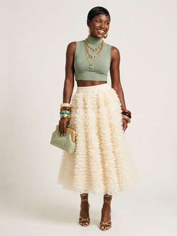 Limitless Tiered Chiffon Maxi Skirt