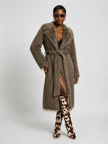 Confident Faux Fur Shaggy Coat