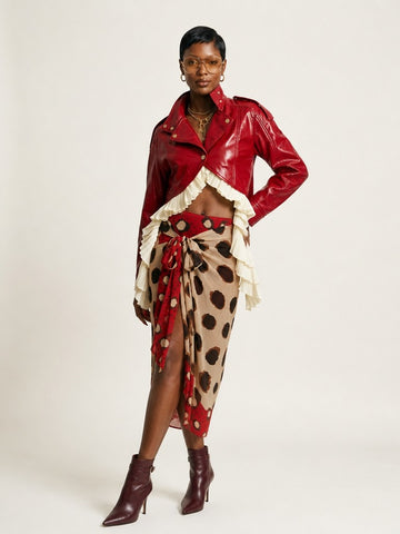 Audacious Ruffled Cropped Jacket