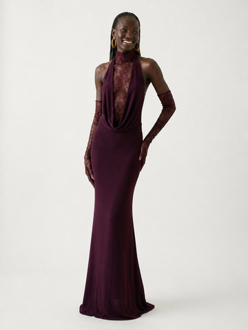 Luminous Lace Patchwork Maxi Dress