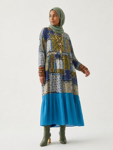 Wanderlust Patterned Midi Dress