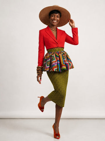 Divine Ankara Tulle A-Line Skirt