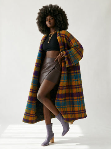Wild Heart Plaid Oversized Kimono