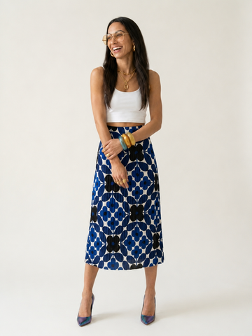 Free Spirit Printed Pleated A-Line Skirt