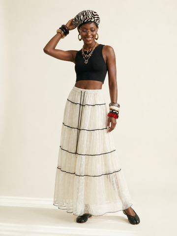 Free Spirit Tiered Mesh Skirt