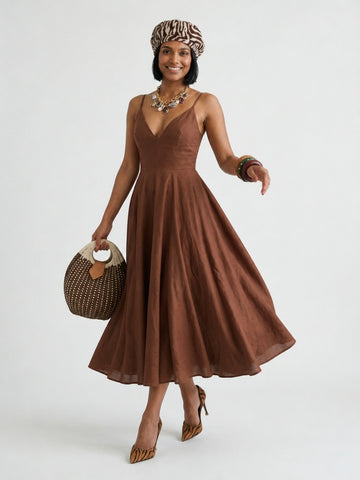Ethereal A-Line Midi Dress
