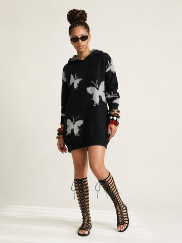 Wild Heart Oversized Butterfly Knit Pullover
